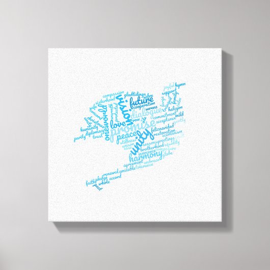 平和感動的エレガントラベル雲 キャンバスプリント (正面)