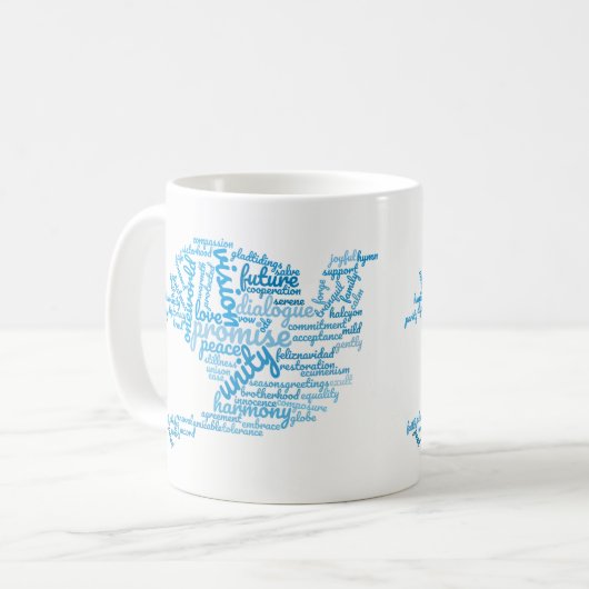 平和感動的エレガントラベル雲 コーヒーマグカップ (正面左)
