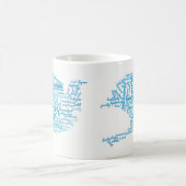 平和感動的エレガントラベル雲 コーヒーマグカップ (中央)