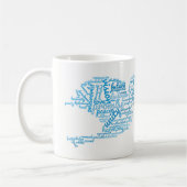 平和感動的エレガントラベル雲 コーヒーマグカップ (左)