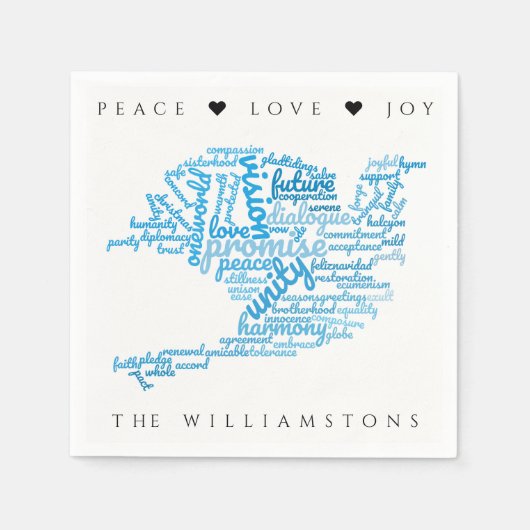平和感動的エレガントラベル雲 スタンダードカクテルナプキン (正面)