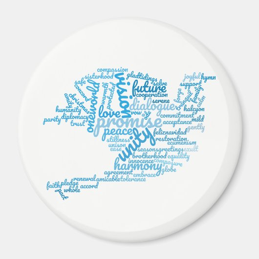 平和感動的エレガントラベル雲 マグネット (正面)