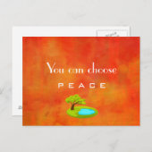 平和感動的引用文抽象芸術絵画 ポストカード (正面/裏面)