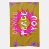平和感動的Be With Youベクトルデザインアート キッチンタオル (縦)