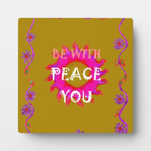 平和感動的Be With Youベクトルデザインアート フォトプラーク (正面)