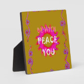 平和感動的Be With Youベクトルデザインアート フォトプラーク (正面)