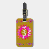 平和感動的Be With Youベクトルデザインアート ラゲッジタグ (正面縦)