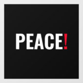 平和感嘆符白黒赤アンチ戦争 ウィンドウサイン (シート)