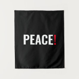 平和感嘆符白黒赤アンチ戦争 タペストリー