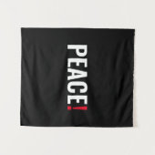 平和感嘆符白黒赤アンチ戦争 タペストリー (正面(横))