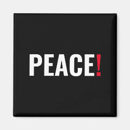 平和感嘆符白黒赤アンチ戦争 マグネット