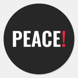 平和感嘆符白黒赤アンチ戦争 ラウンドシール
