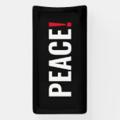 平和感嘆符白黒赤アンチ戦争 横断幕 (縦)