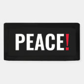 平和感嘆符白黒赤アンチ戦争 横断幕 (横)