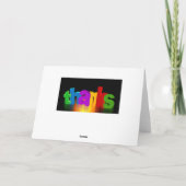 平和感謝してい愛レインボーデジタルグローの運命 サンキューカード (裏面)