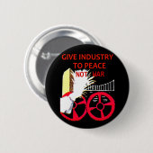 平和戦争ボタン 缶バッジ (正面&裏面)