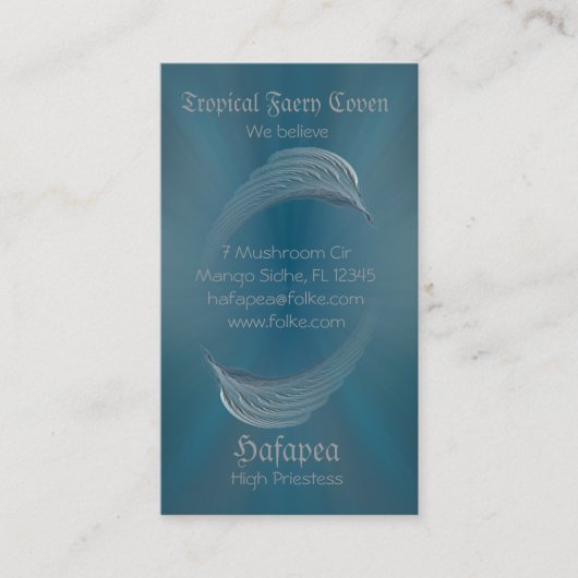 平和抽象美術の翼 名刺 (正面)