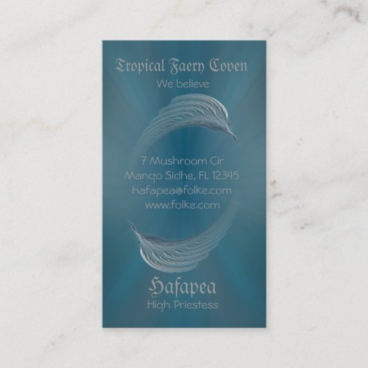 平和抽象美術の翼 名刺 (正面)