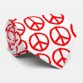 平和描記号 – 赤（白） ネクタイ (ロール)