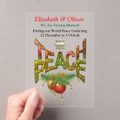 平和教えクリスマスギャザリング アクリル招待状 (インサイチュ (ポータブル))