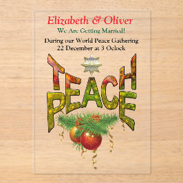 平和教えクリスマスギャザリング アクリル招待状