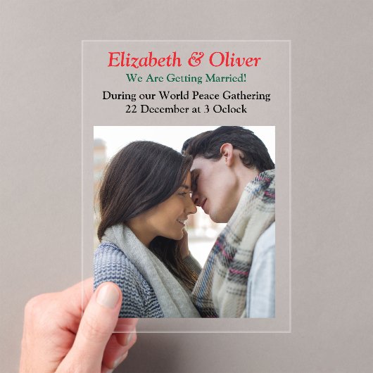 平和教えクリスマスギャザリング アクリル招待状 (インサイチュ (ポータブル))