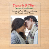 平和教えクリスマスギャザリング アクリル招待状 (正面)