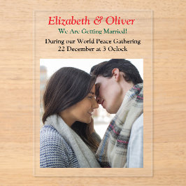 平和教えクリスマスギャザリング アクリル招待状