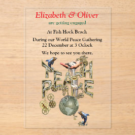 平和教えクリスマスギャザリング アクリル招待状