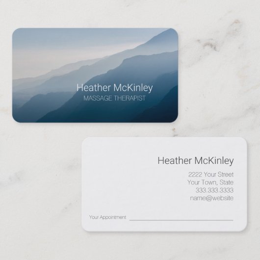 平和景観マウンテンビジネスカード 予約カード (正面/裏面)