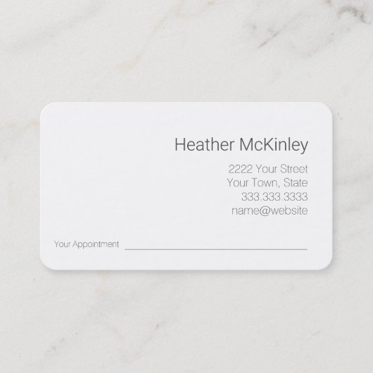 平和景観マウンテンビジネスカード 予約カード (裏面)