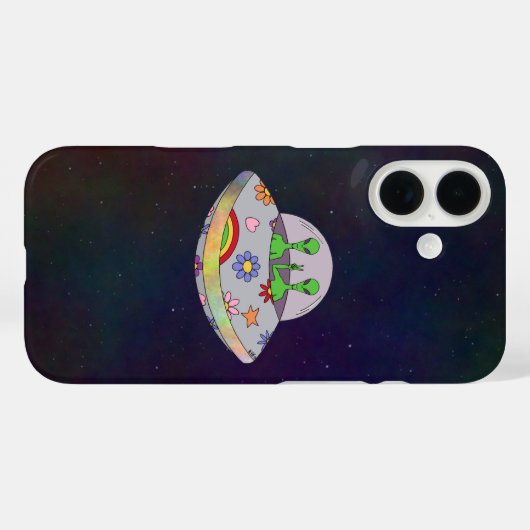 平和来UFO Case-Mate iPhoneケース (裏面 (横))