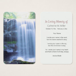 平和森の滝の葬儀記念碑