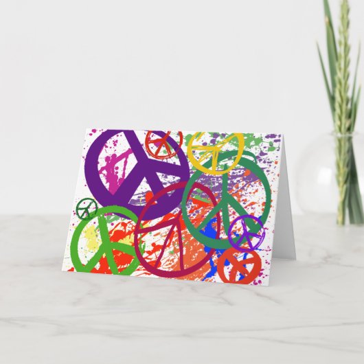 平和標識コラージュ カード (正面)