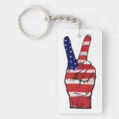 平和標識フラグの色 キーホルダー (正面)