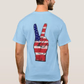 平和標識フラグの色 Tシャツ (裏面)