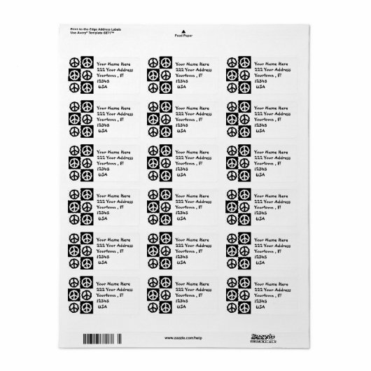 平和標識住所 シール (フルシート)