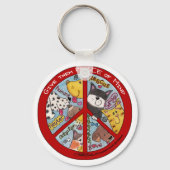 平和標識動物保護 キーホルダー (正面)