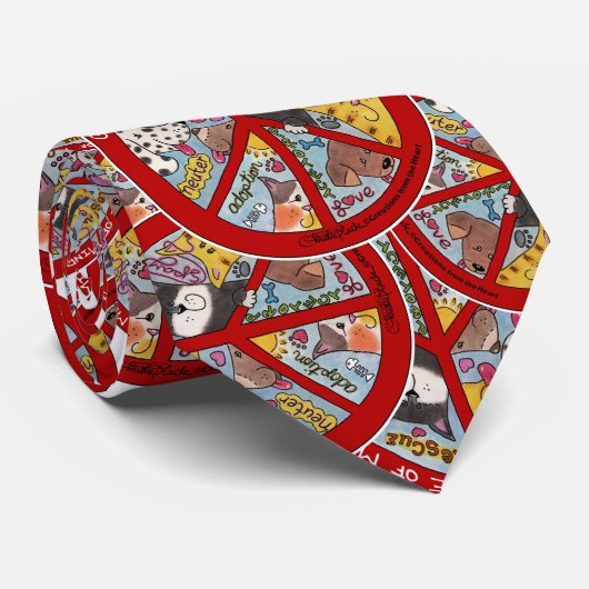 平和標識動物保護 ネクタイ (ロール)