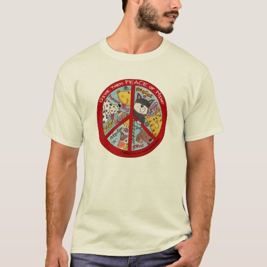 平和標識動物保護 Tシャツ (正面)