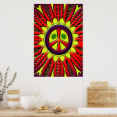 平和標識花ポスター ポスター (キッチン)