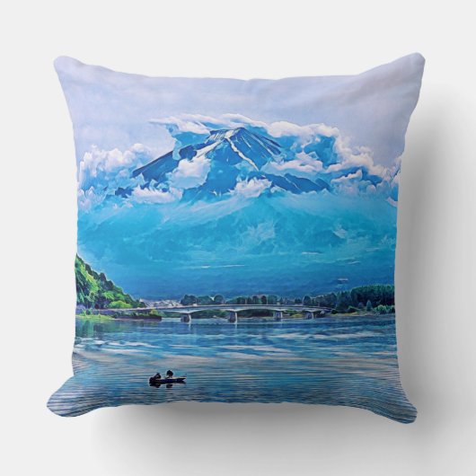 平和水彩画日本の画デザイン クッション (正面)