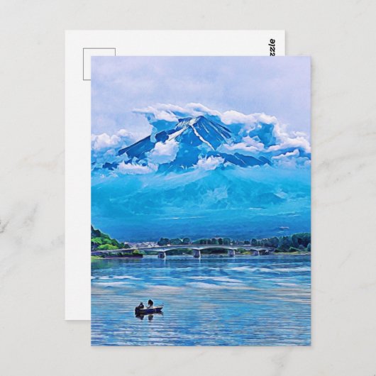 平和水彩画日本の画デザイン ポストカード (正面/裏面)