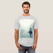 平和水辺瞑想デザイン Tシャツ (正面フル)