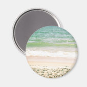 平和波パステルビーチ写真 マグネット (正面/裏面)