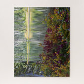 平和湖鮮やか秋色景観 ジグソーパズル (縦)