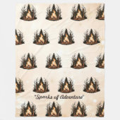 平和火花デザイン フリースブランケット (正面)