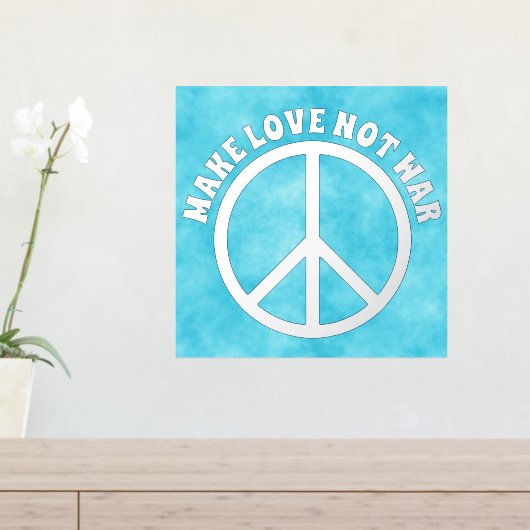 平和無地のサイン – あなたのテキスト 箔ポスター (インサイチュ (サイドラック))