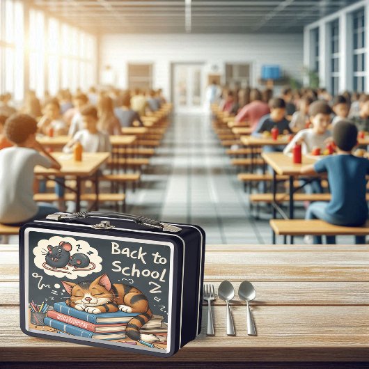 平和猫昼寝弁当箱 メタルランチボックス