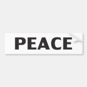 平和白黒シンプルモダン バンパーステッカー (正面)